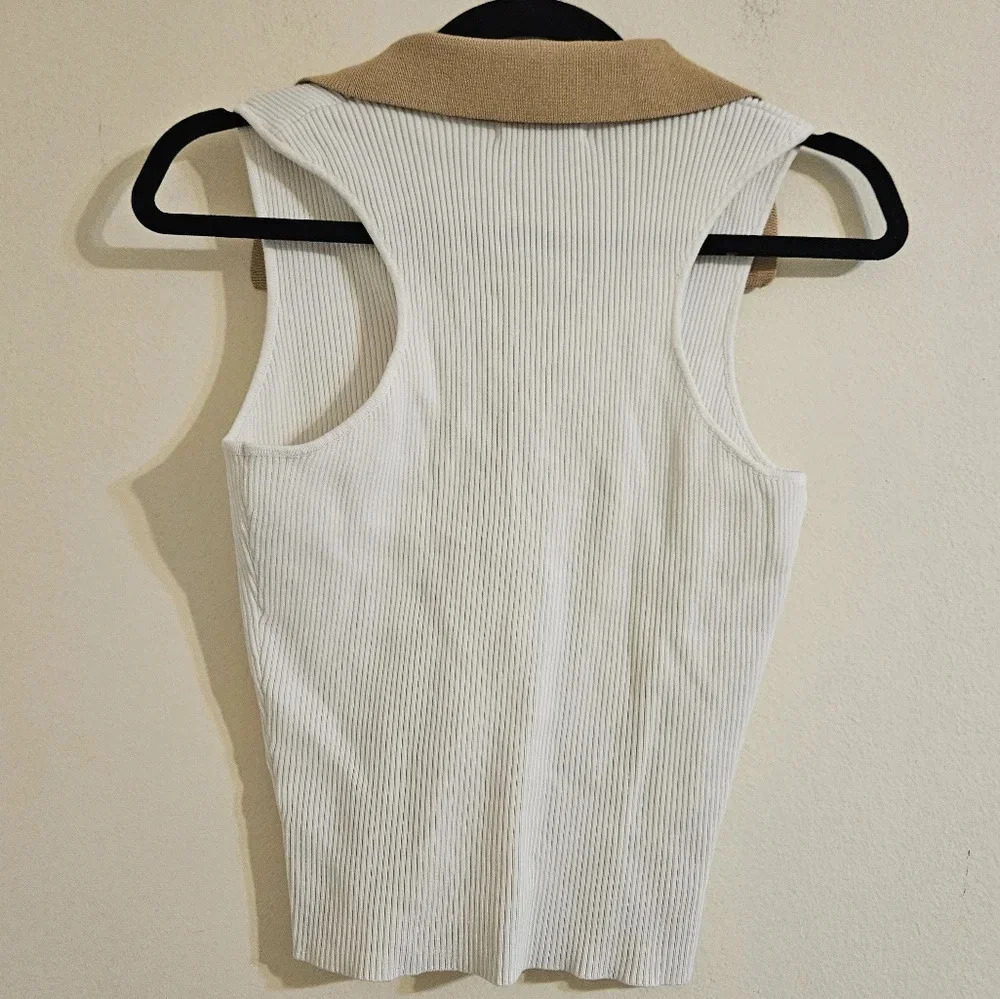 Grey Lab Crop Ribbed Sweater - Picture 2 of 4